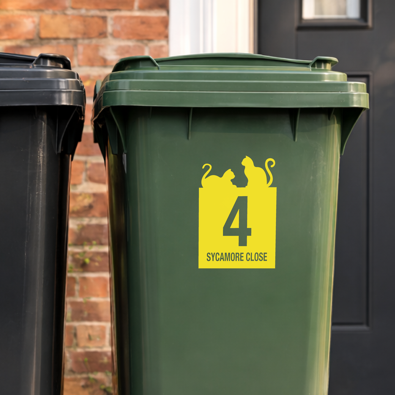 Wheelie Bin Decals - Cat Design