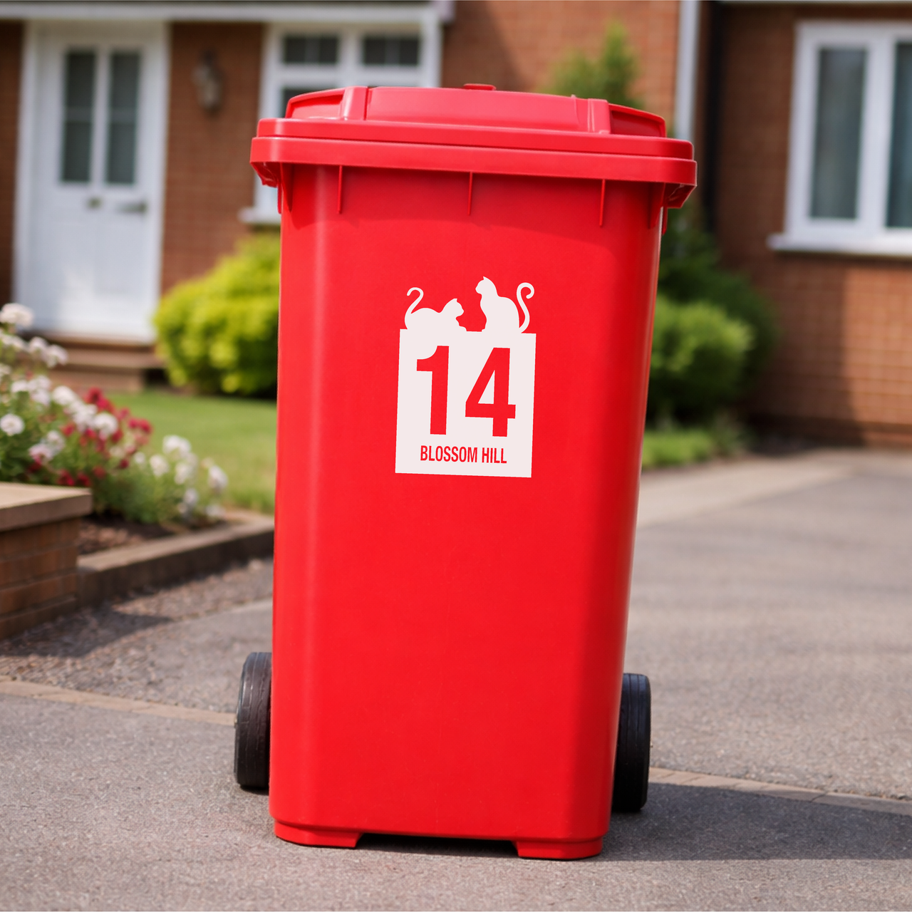 Wheelie Bin Decals - Cat Design