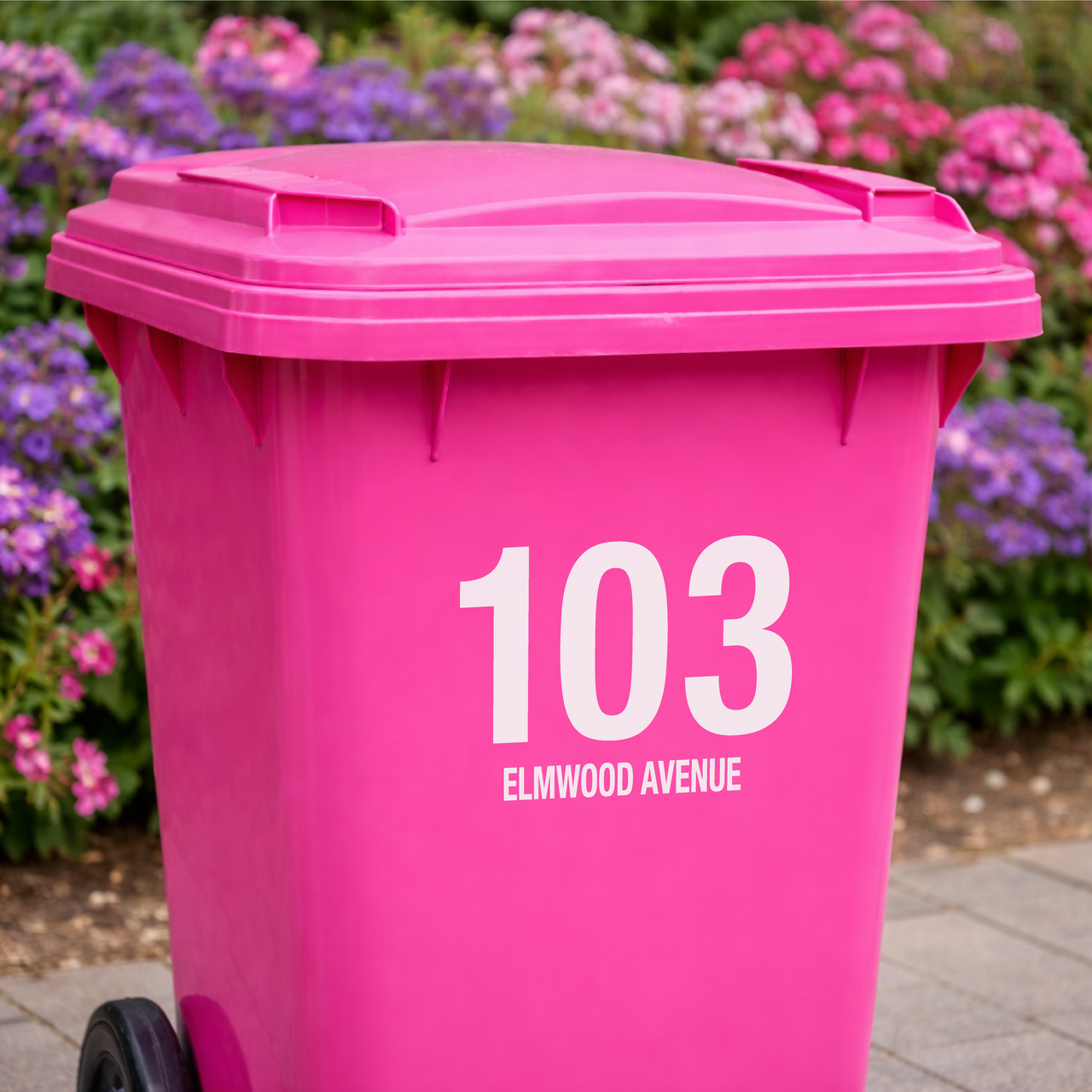 Wheelie Bin Decals - Name and Number