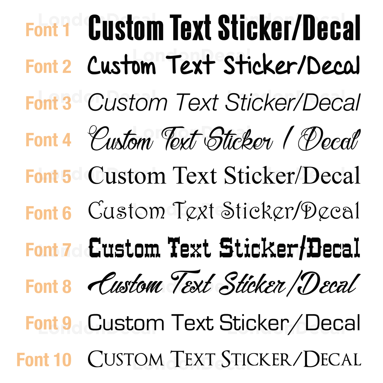 Custom Text - Personalised Name Lettering