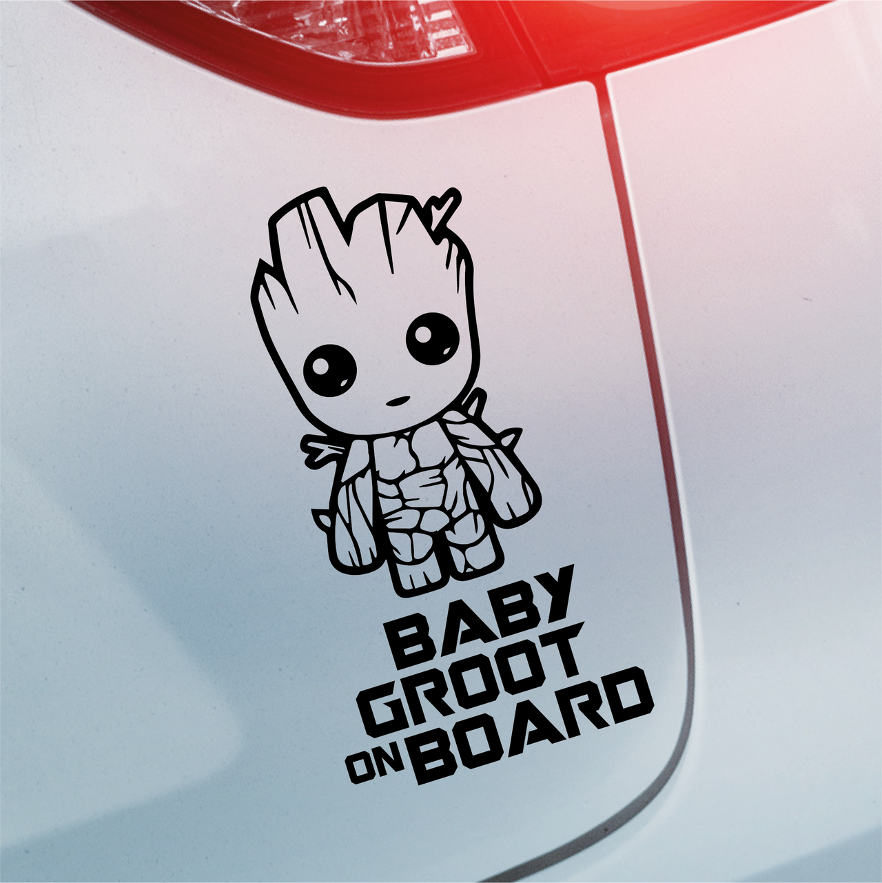 Baby Groot On Board Car Decal - Type 1