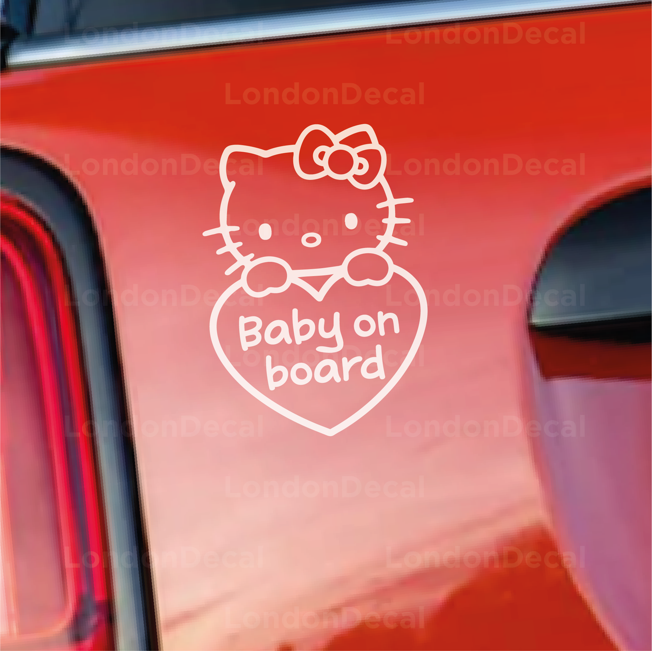 Baby On Board Car Decal - Little Kitty