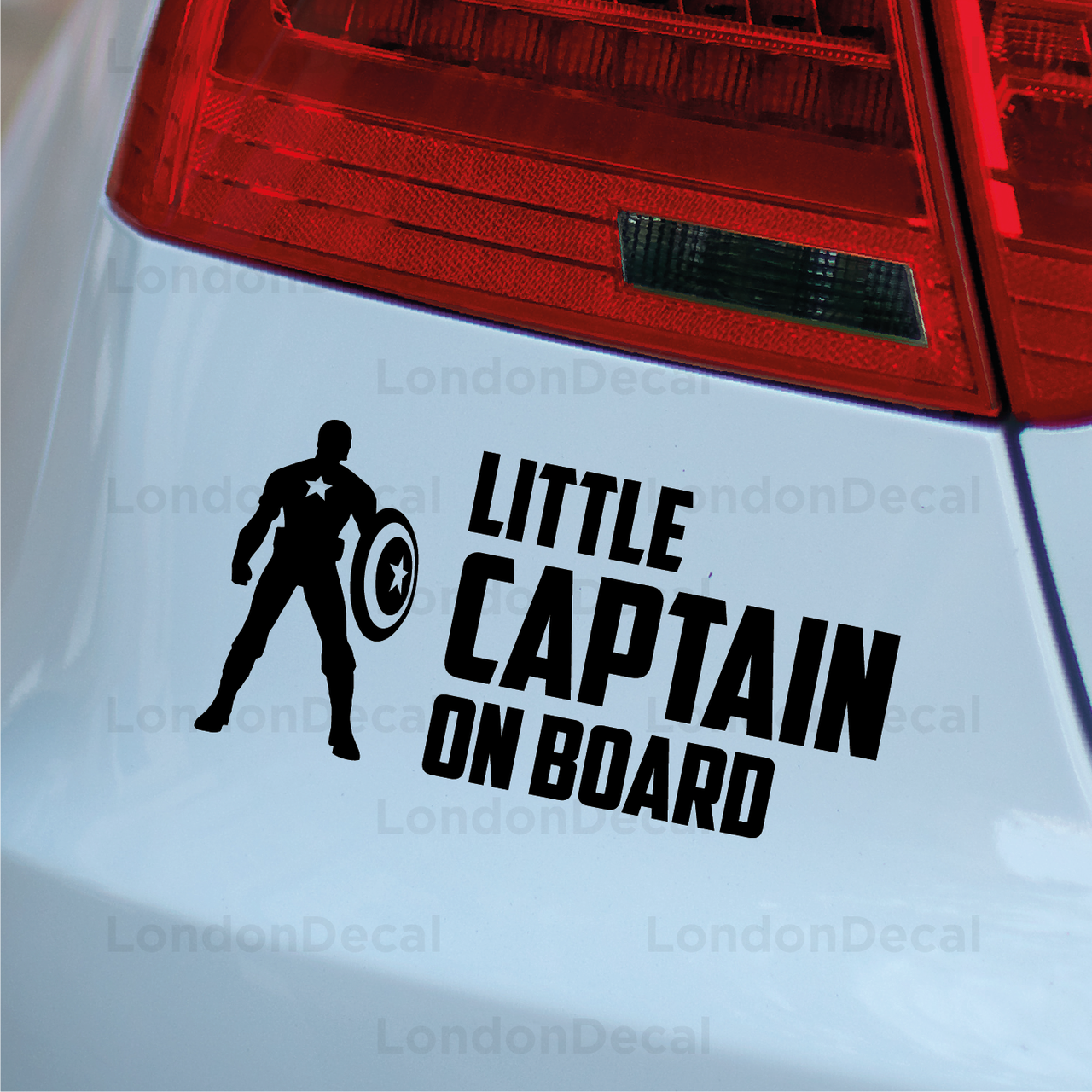 Little Captain On Board Car Decal