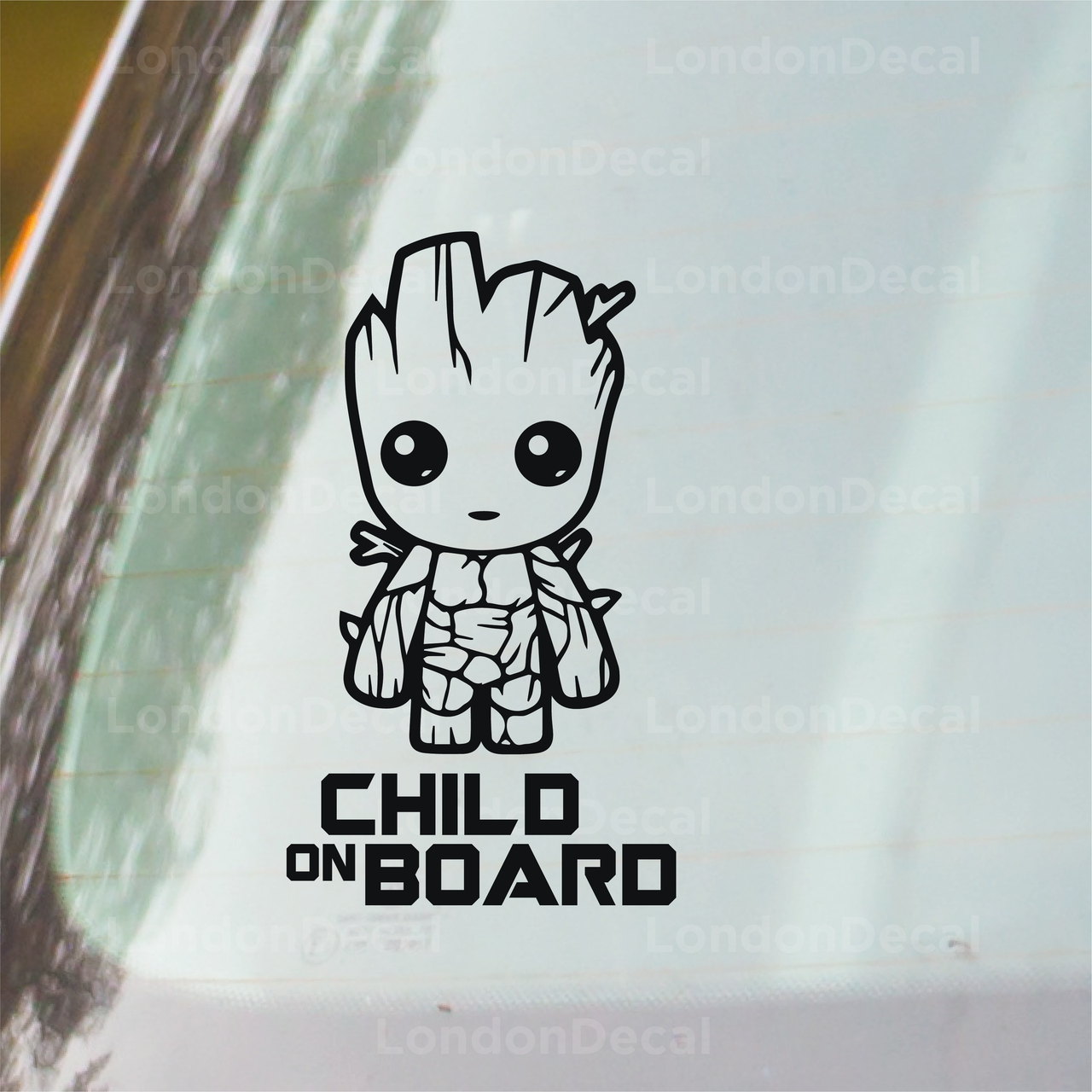 Child On Board Car Decal - Baby Groot - Type 1