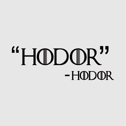 Game of Thrones Hodor Vinyl Decal Sticker - LondonDecal