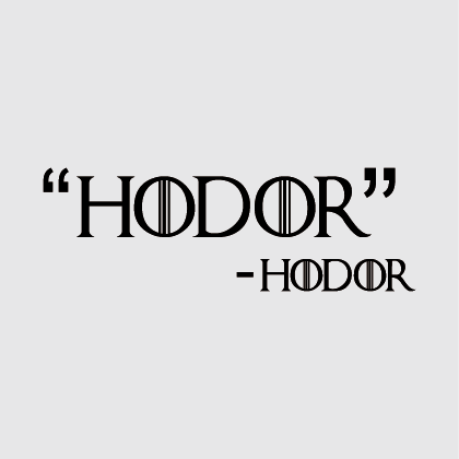 Game of Thrones - Hodor Decal