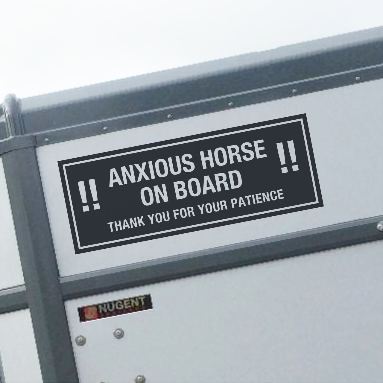 Anxious Horse on Board - Horsebox Decal