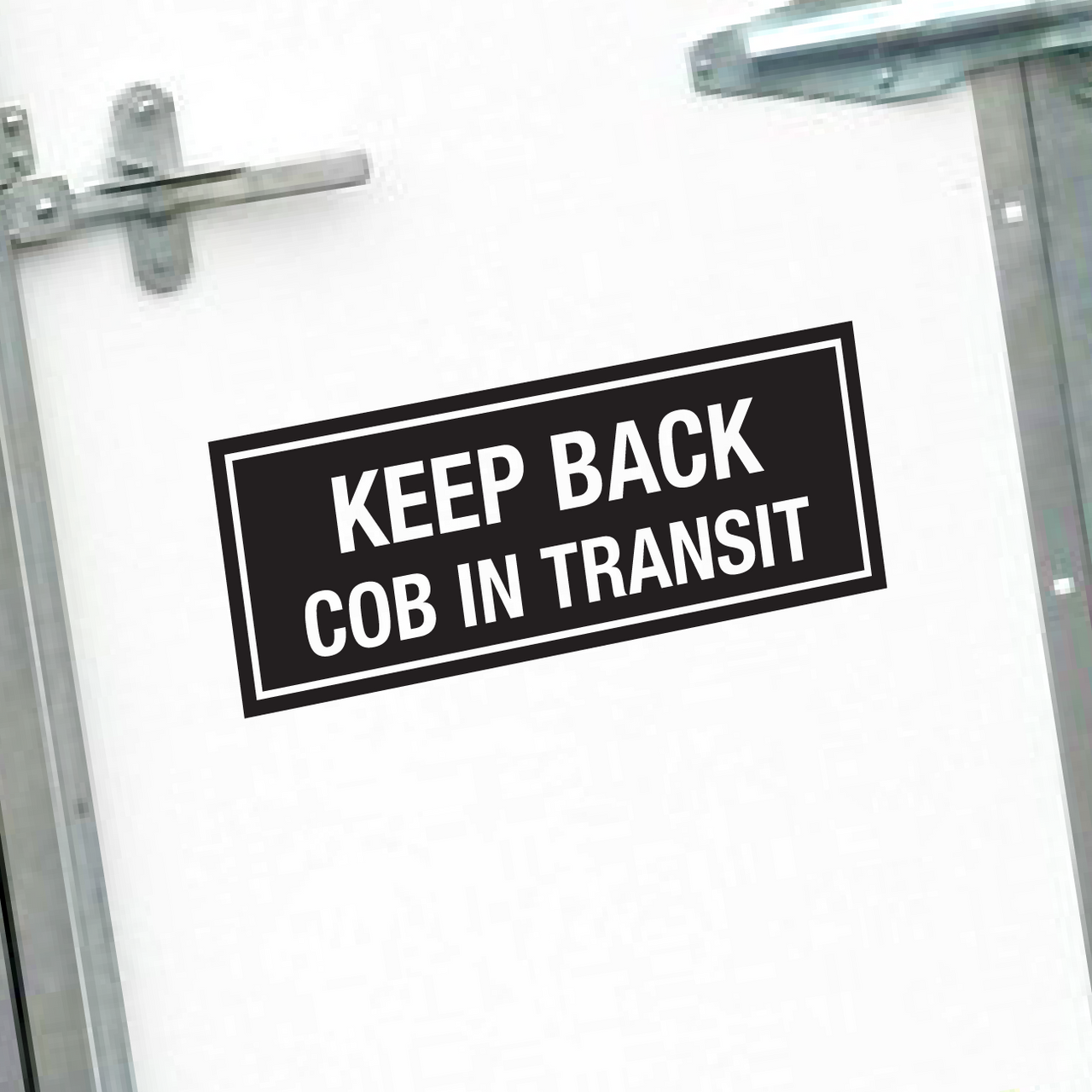 Keep Back Cob in Transit - Horsebox Decal