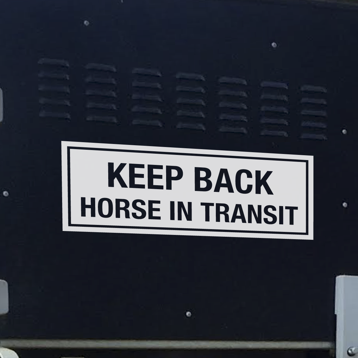 Keep Back Horse in Transit - Horsebox Decal
