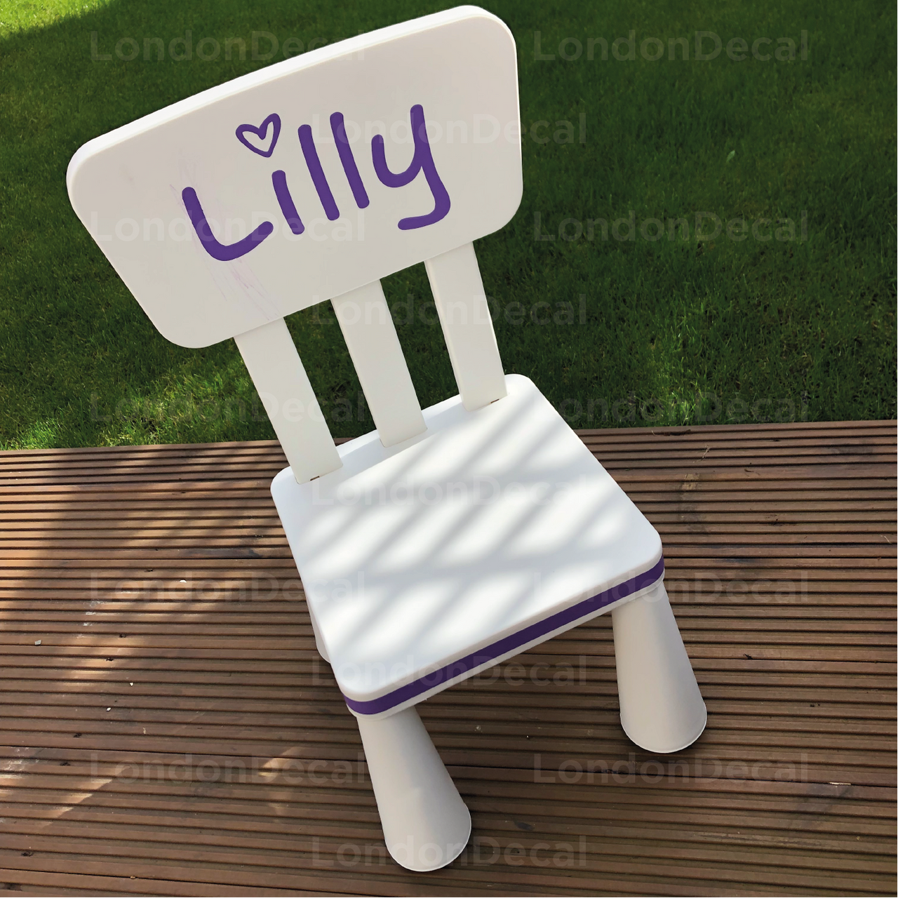 KIDS NAME FOR CHAIR - Removable Vinyl Wall Decal Stickers for IKEA childs chair