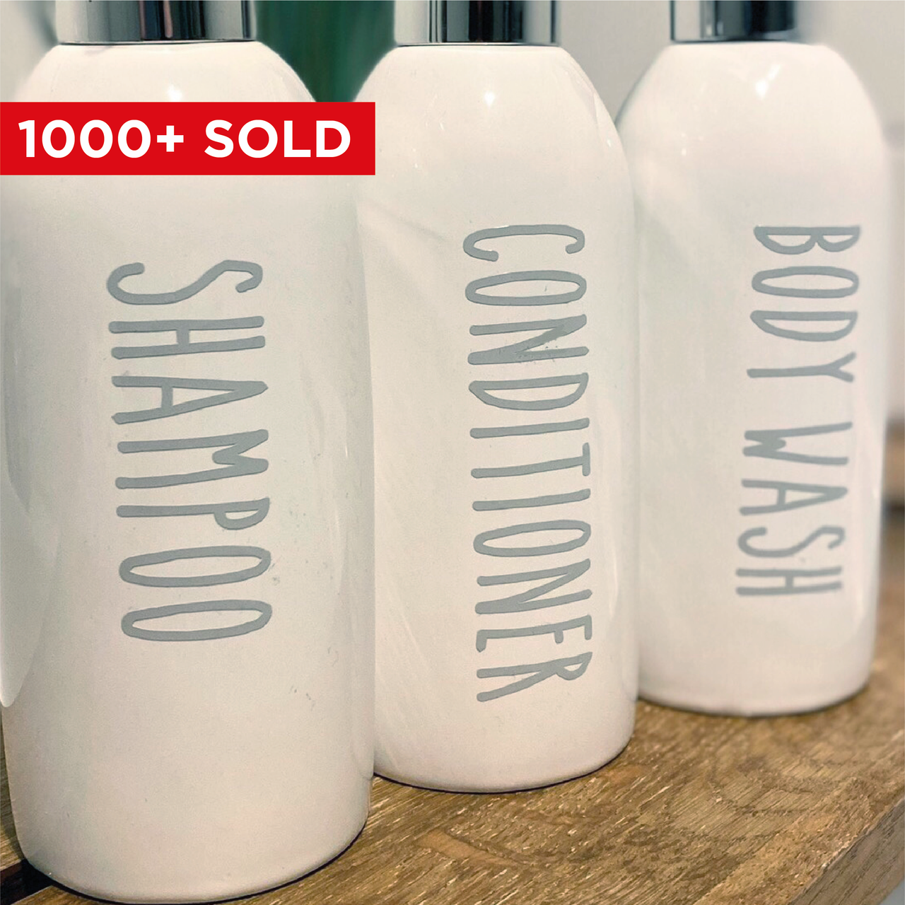 SHAMPOO, CONDITIONER AND BODY WASH - Mrs Hinch Inspired Bottle Decals (Type 5)