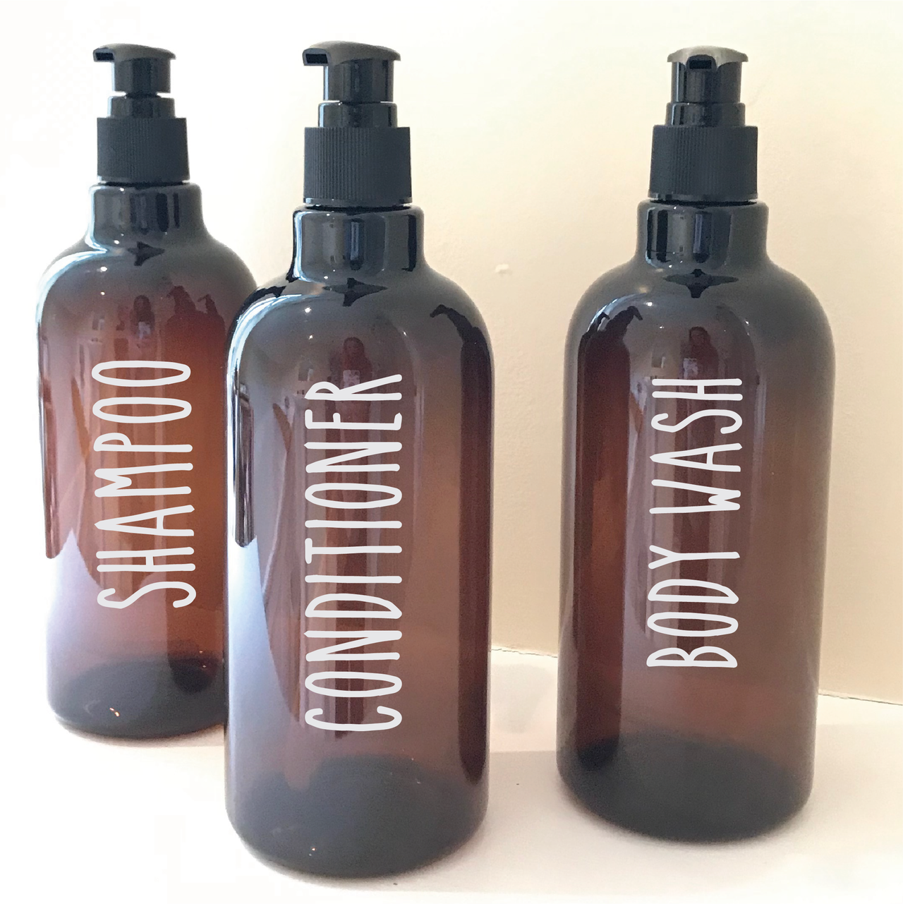 SHAMPOO, CONDITIONER AND BODY WASH - Mrs Hinch Inspired Bottle Decals (Type 5)