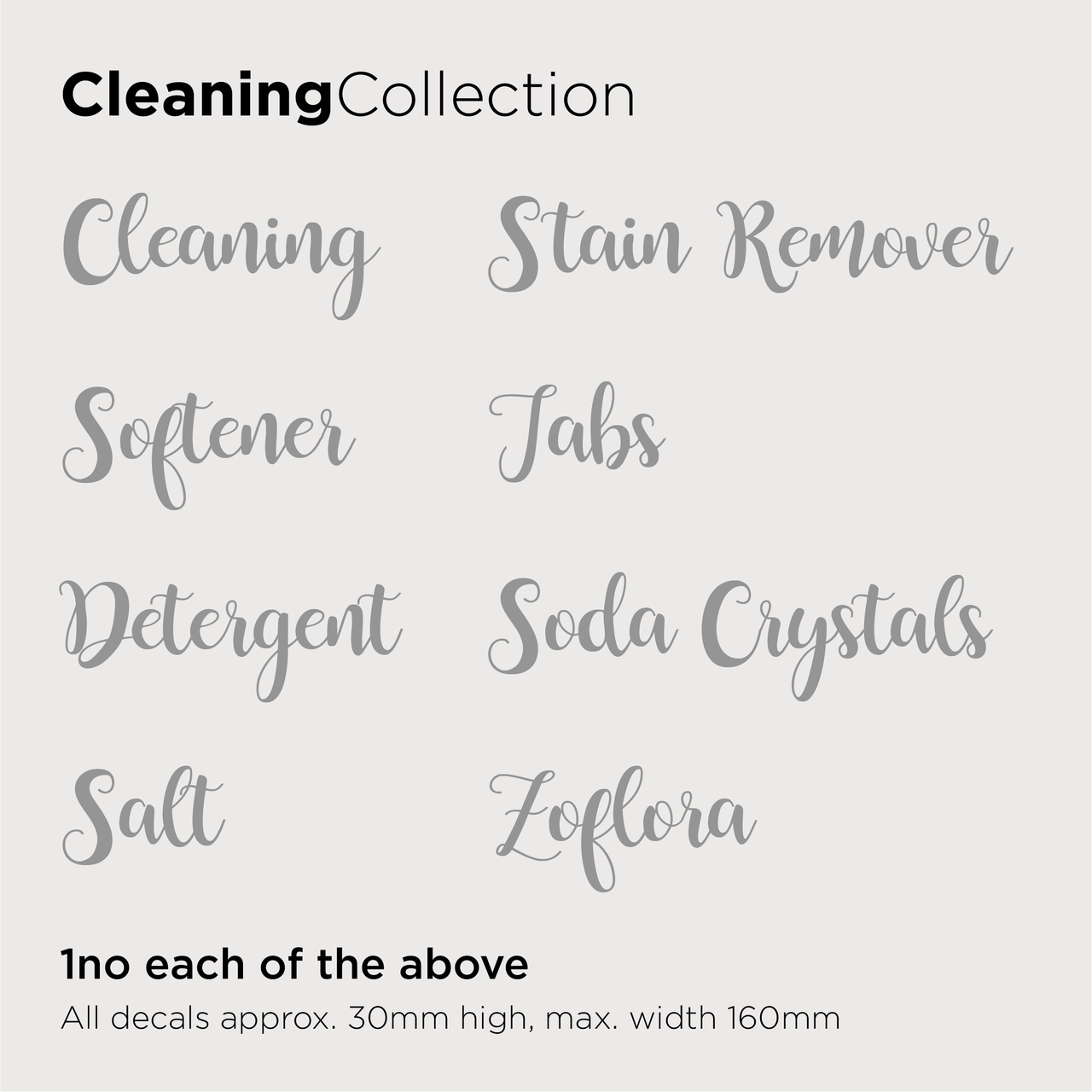 Cleaning Collection Decals