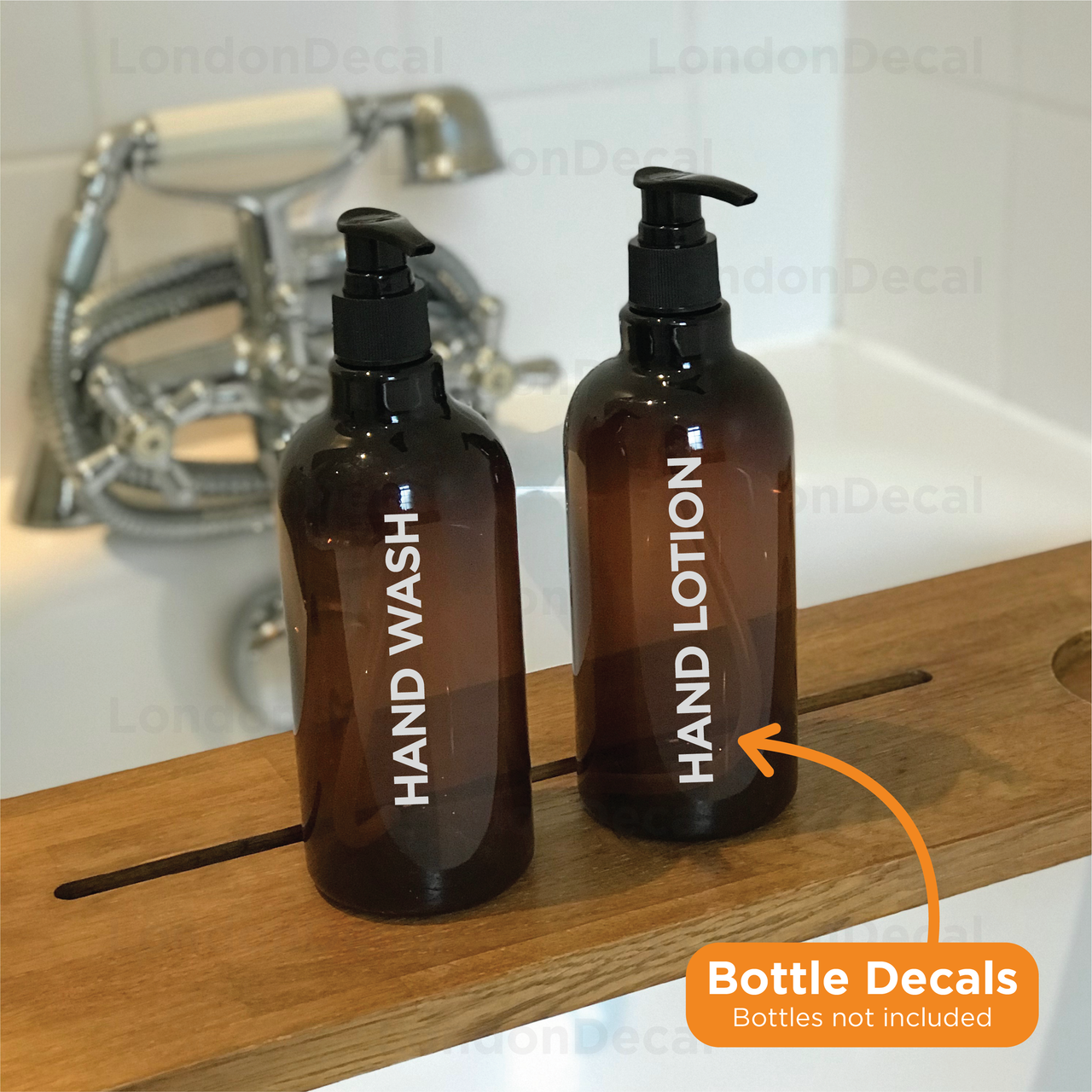 HAND WASH and HAND LOTION - Mrs Hinch inspired bottle decal stickers (Type 4)
