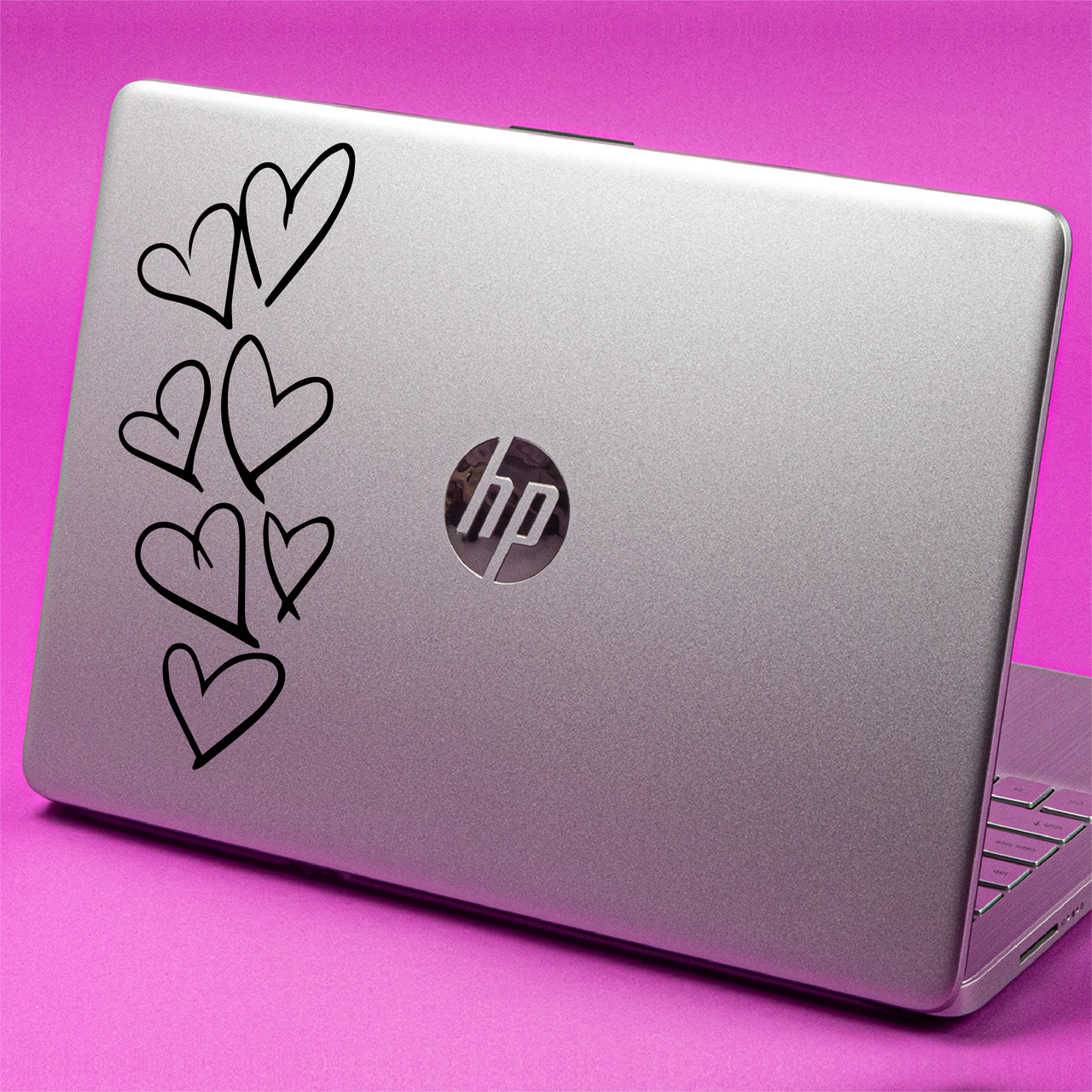 Hearts Laptop Decal