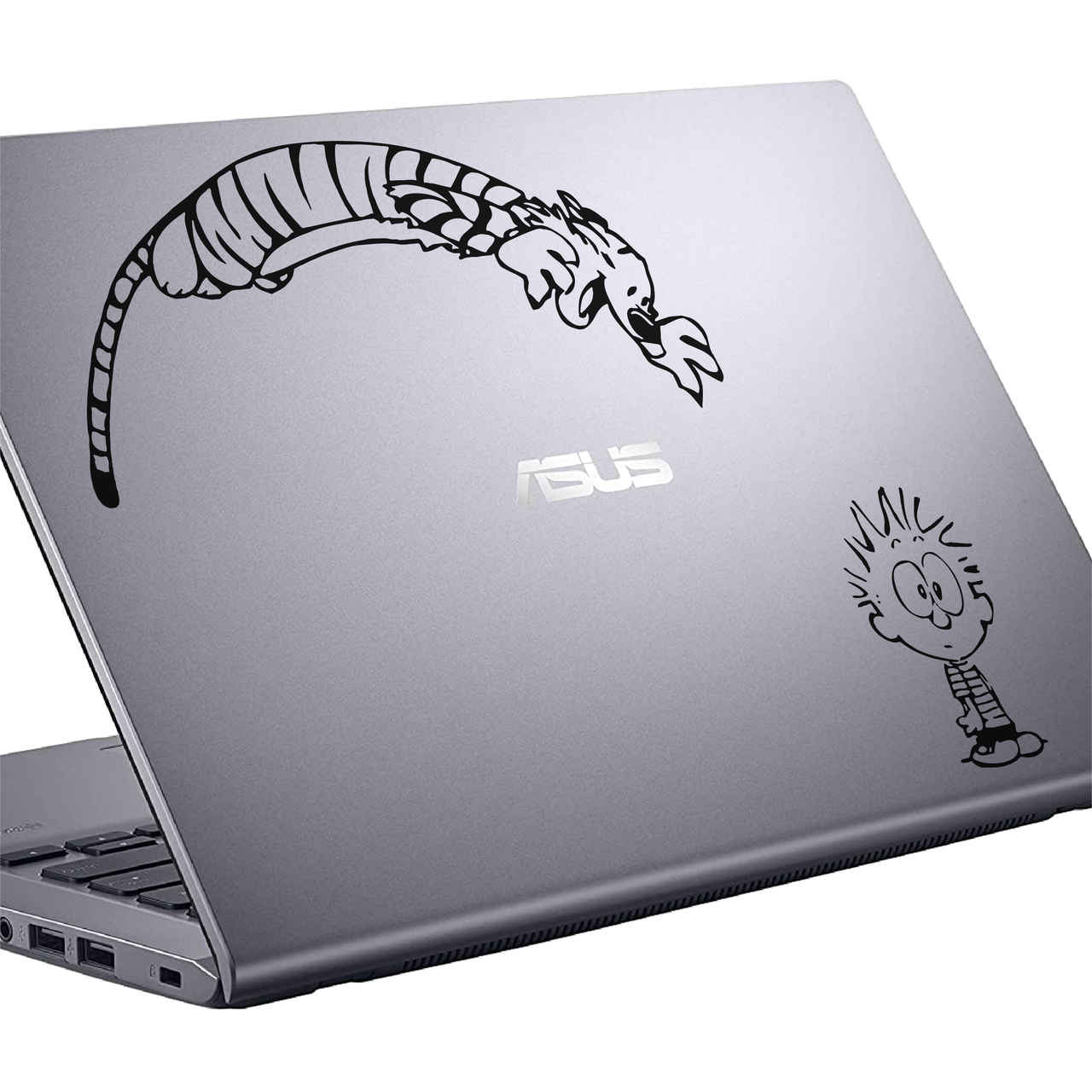 Calvin and Hobbes Laptop Decal (Type 2)