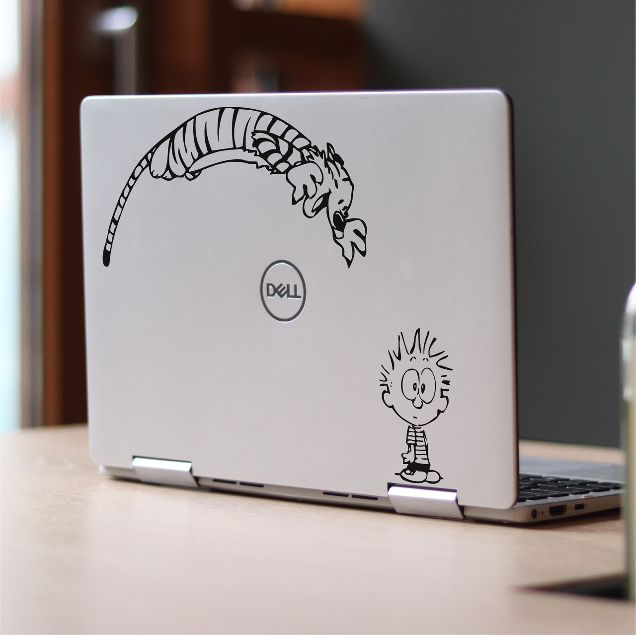 Calvin and Hobbes Laptop Decal (Type 2)