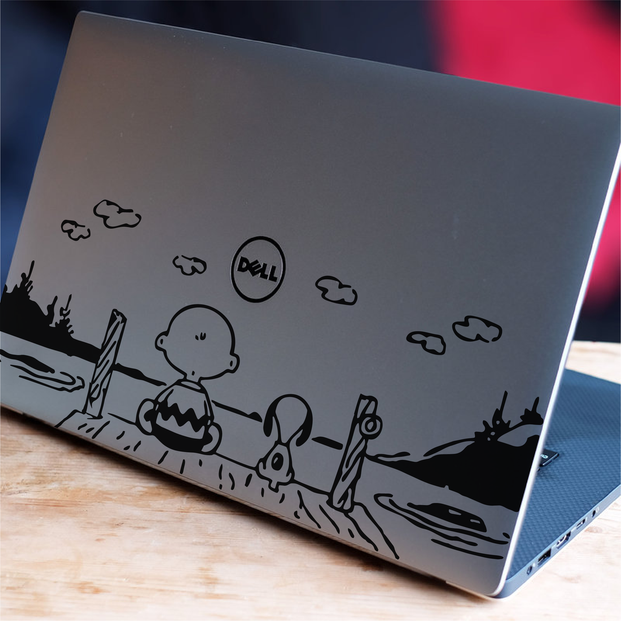 Snoopy and Charlie Brown Sunset Laptop Decal