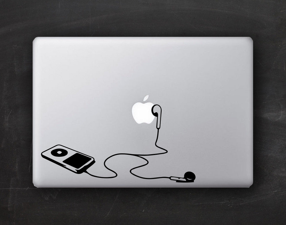 iPod & Headphones Macbook Decal