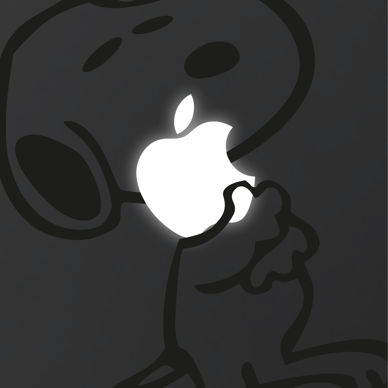 Snoopy Cuddle Macbook Decal