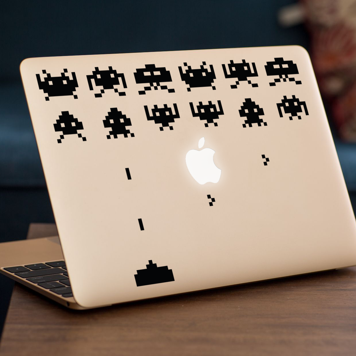 Space Invaders Macbook Decal