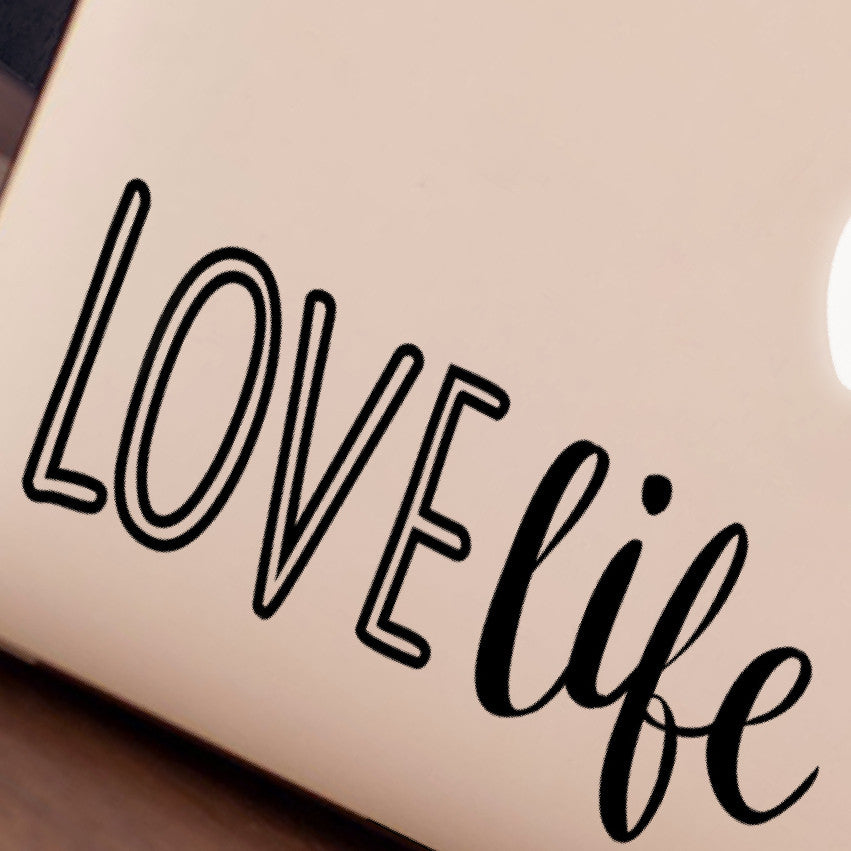 Love Life Macbook Decal