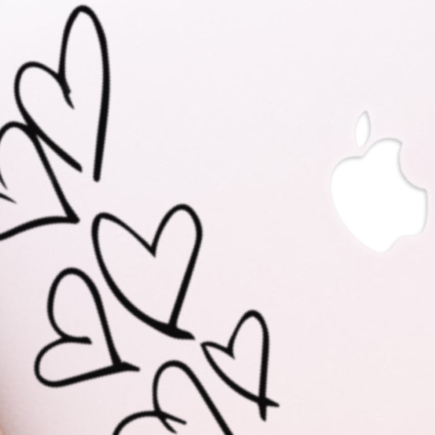 Love Hearts Macbook Decal