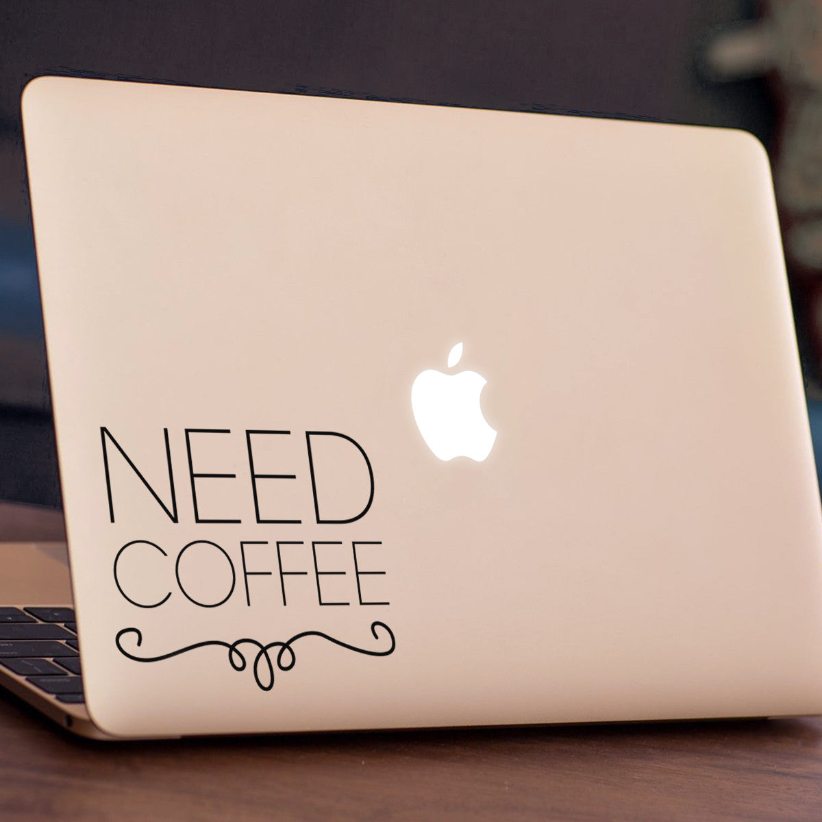 Need Coffee Macbook Decal