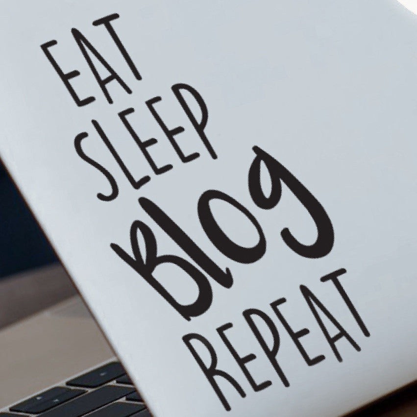Eat Sleep Blog Repeat Quote Macbook Decal