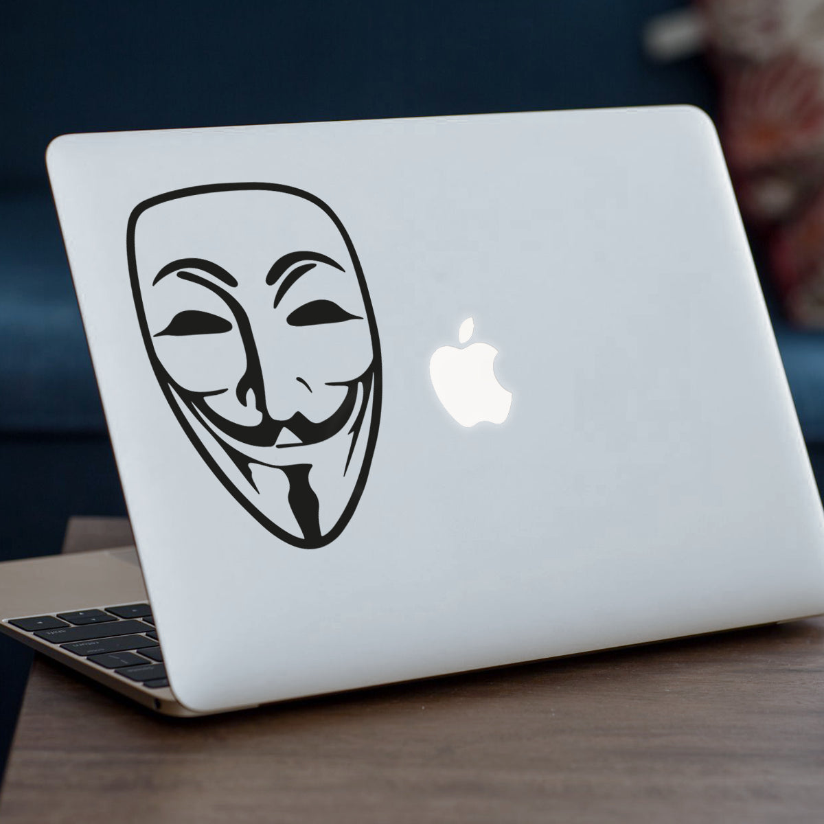 Anonymous Mask Macbook Decal