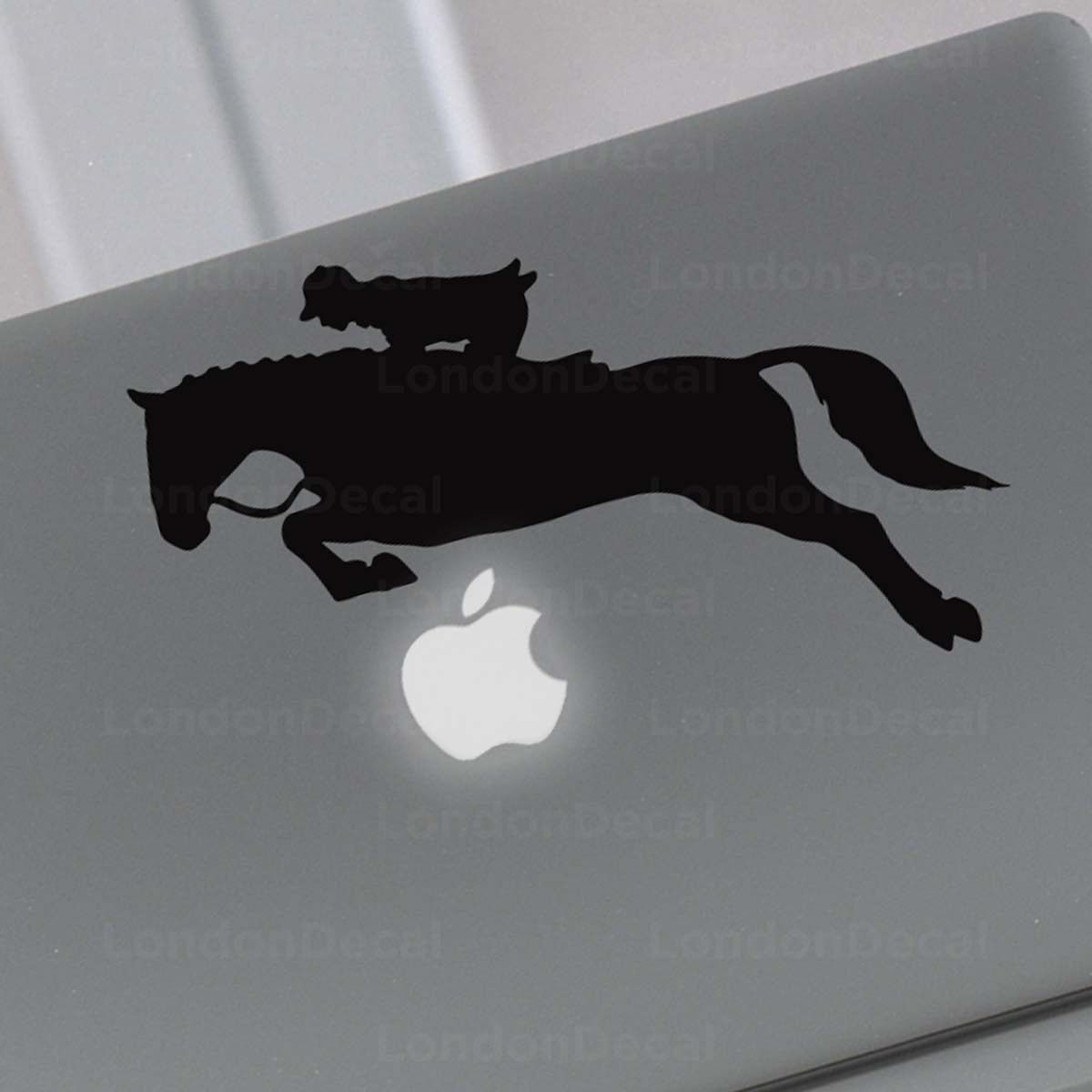Horse Jumping Showjumper Macbook Decal