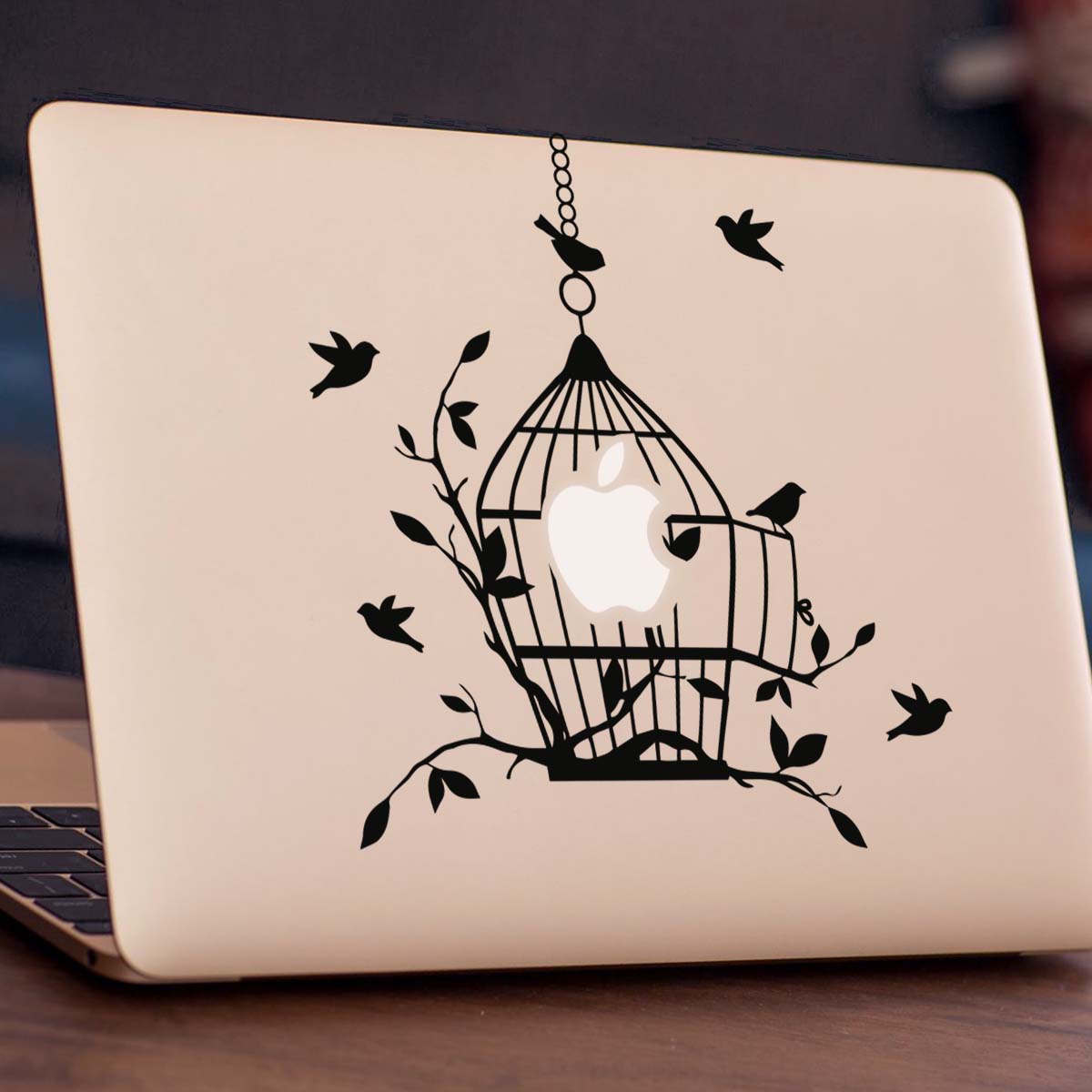 Bird Cage Macbook Decal