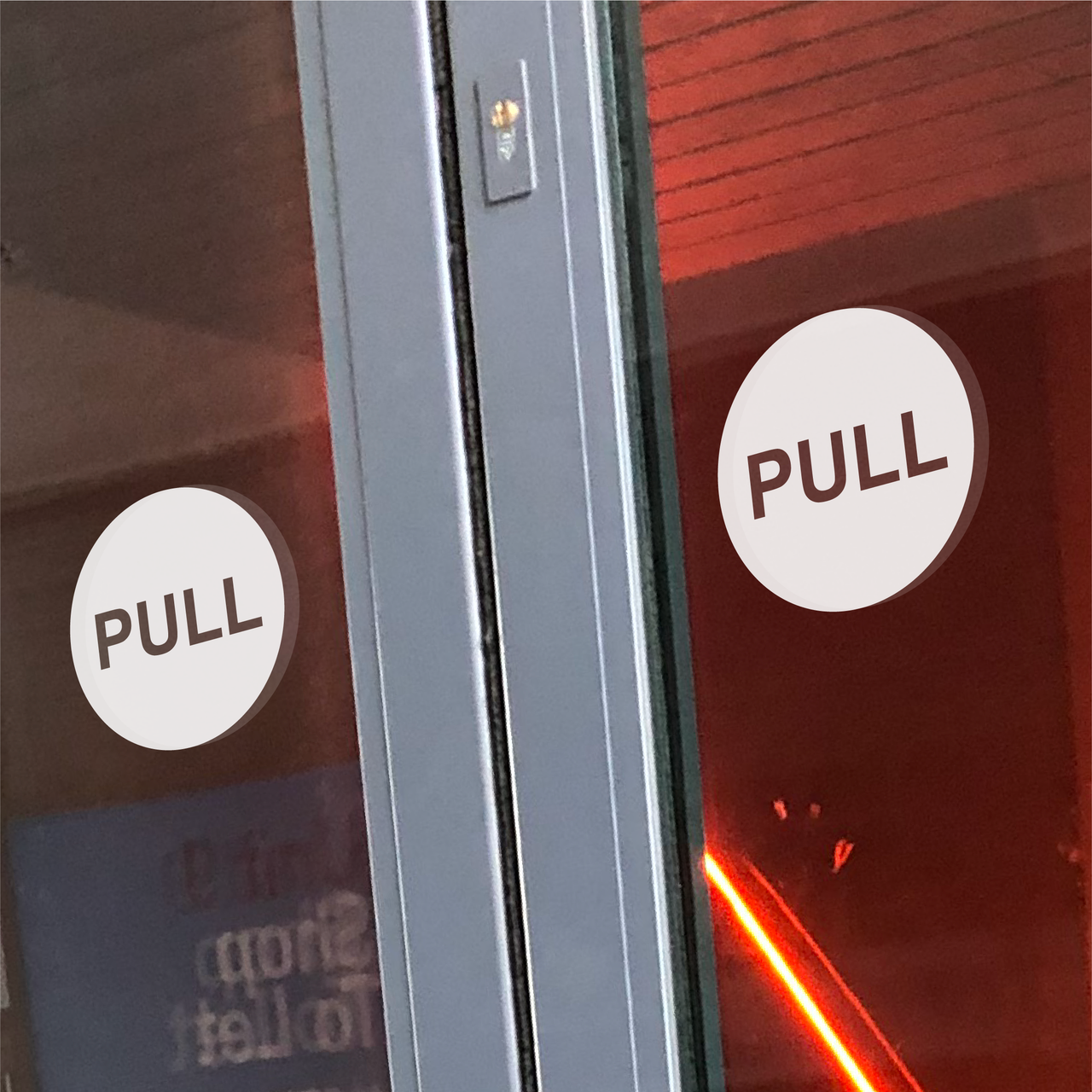 PUSH PULL - Business Shop Decal