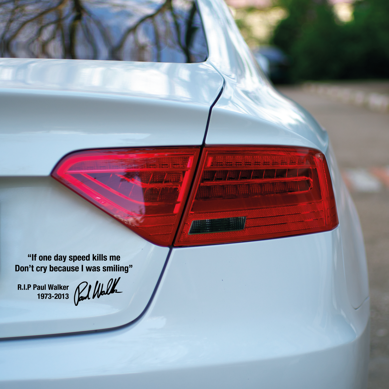 Paul Walker - I Was Smiling Car Decal