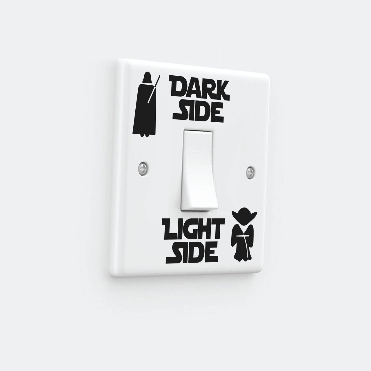 Dark Light Side Light Switch Wall Decal