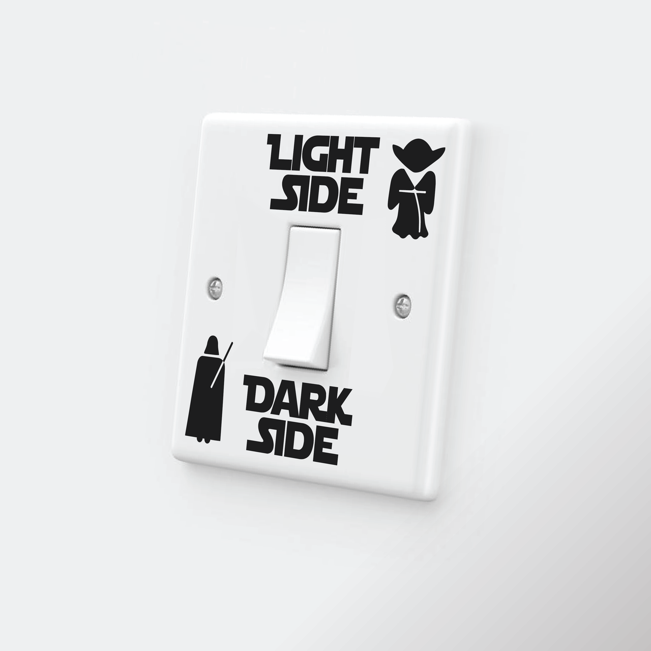 Dark Light Side Light Switch Wall Decal