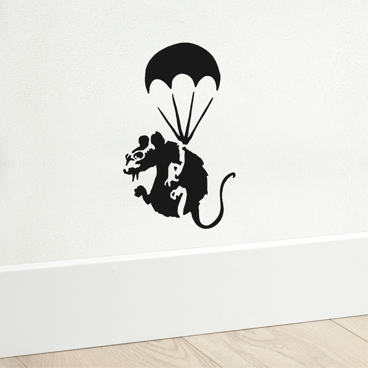 Banksy Parachute Rat Wall Decal