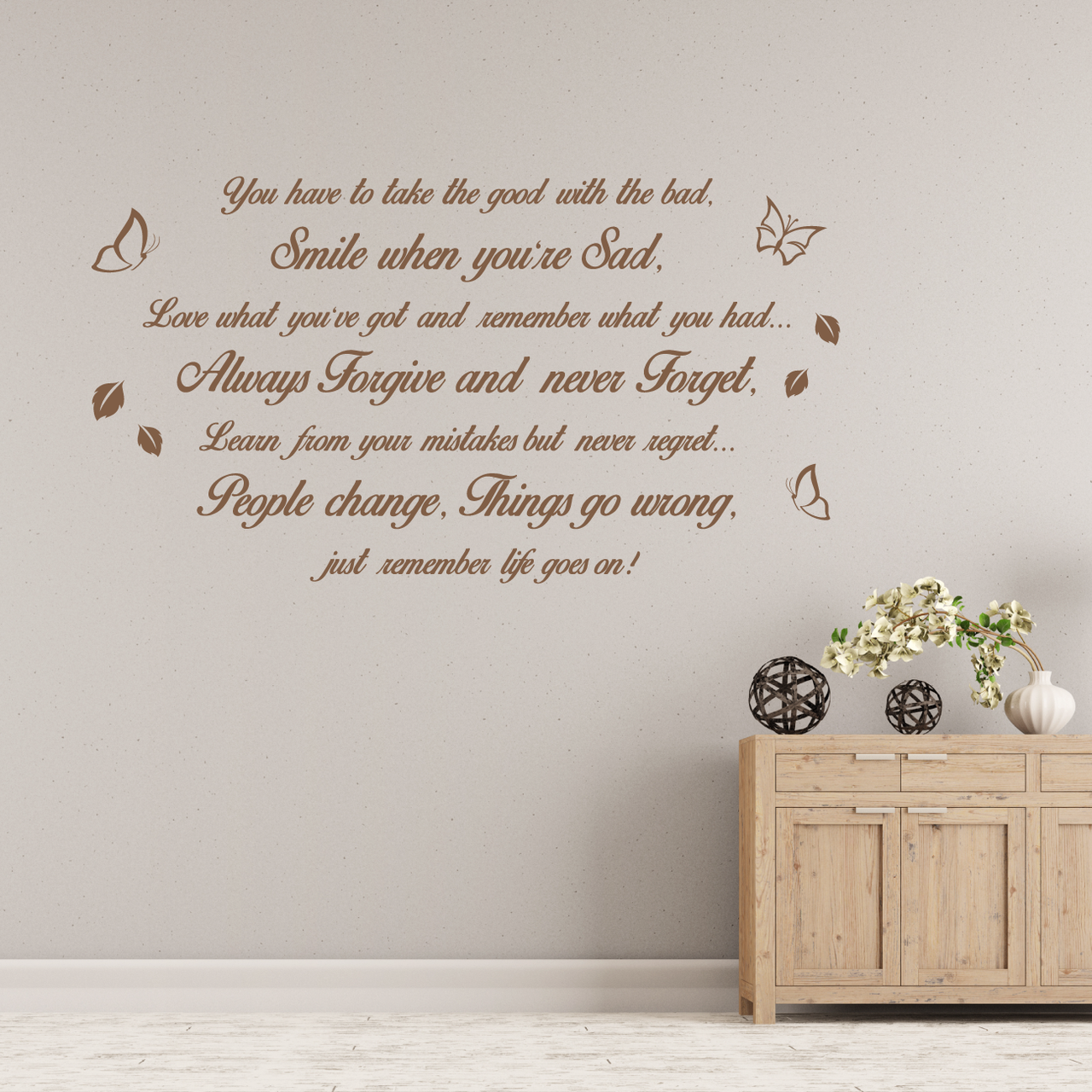 Life Goes On Wall Decal