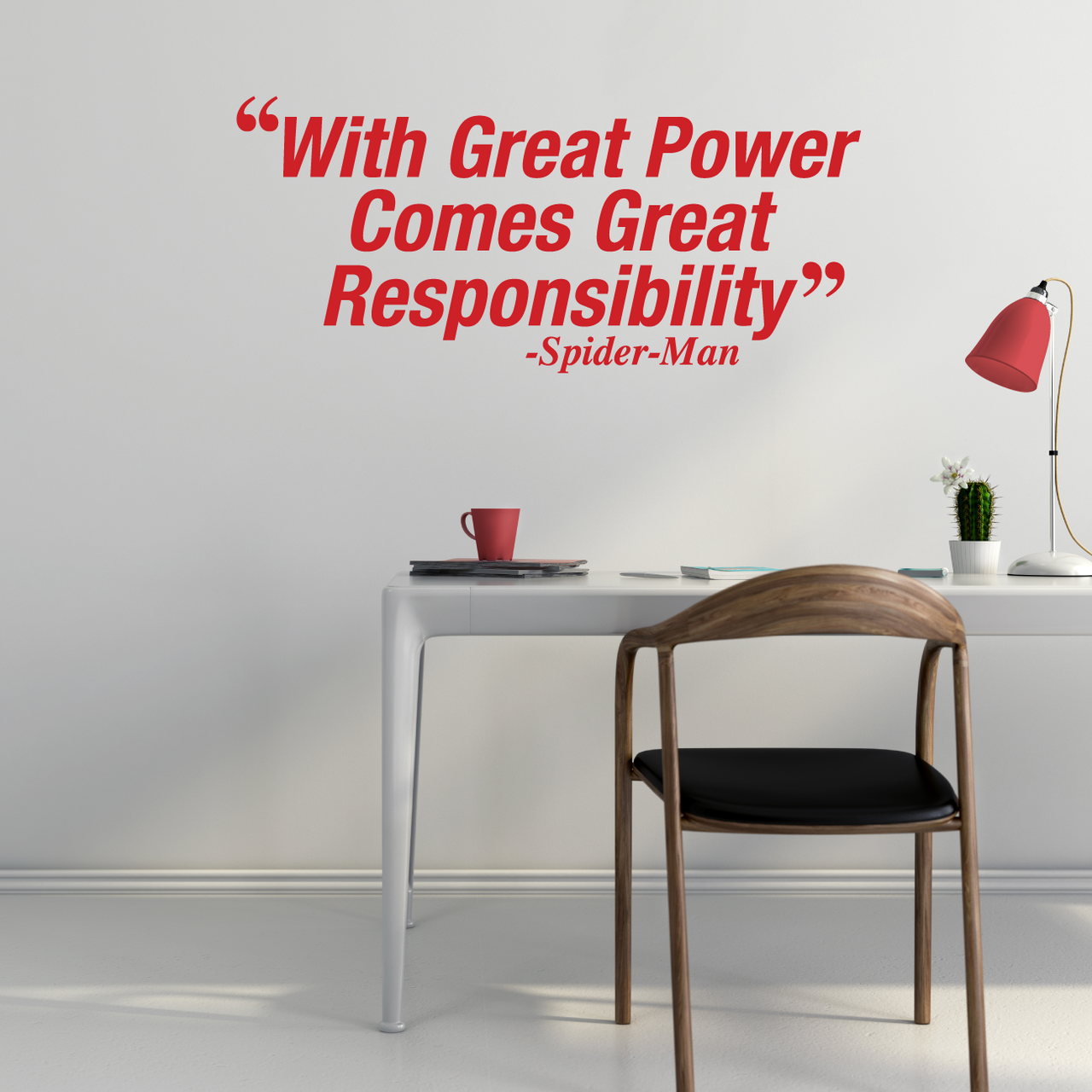With Great Power Wall Decal