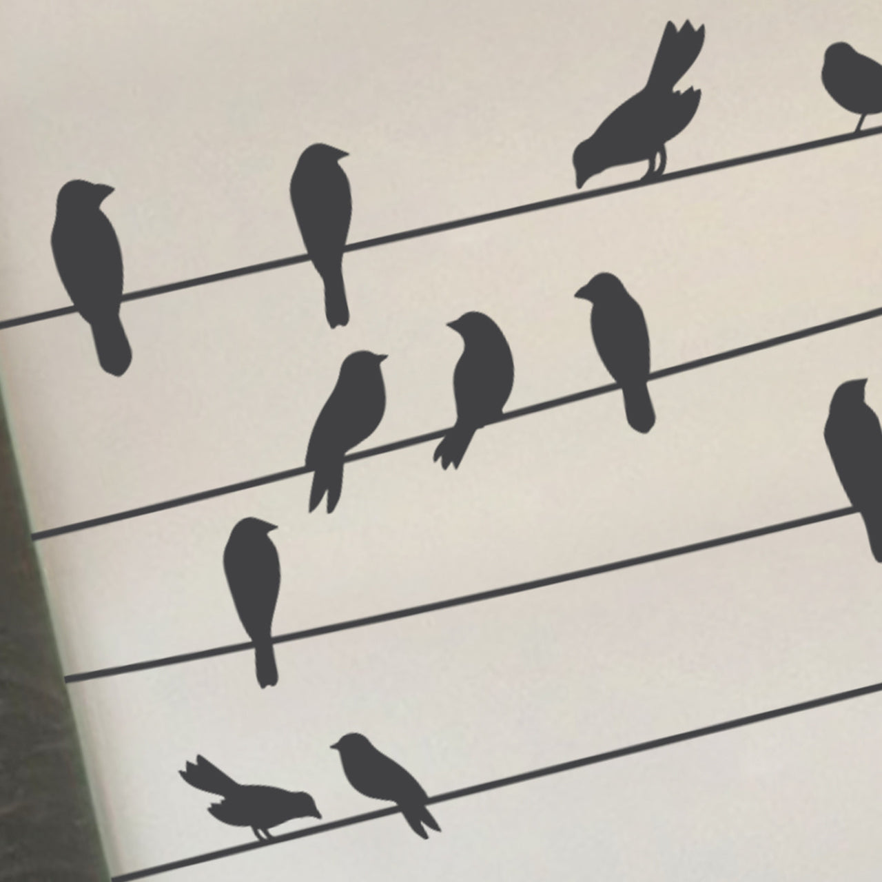 Birds on Wire Wall Decal