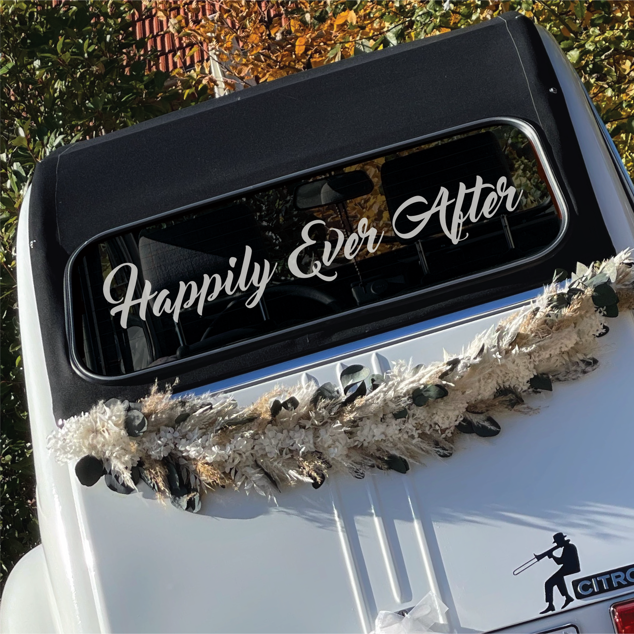 Happily Ever After Wedding Car Decal