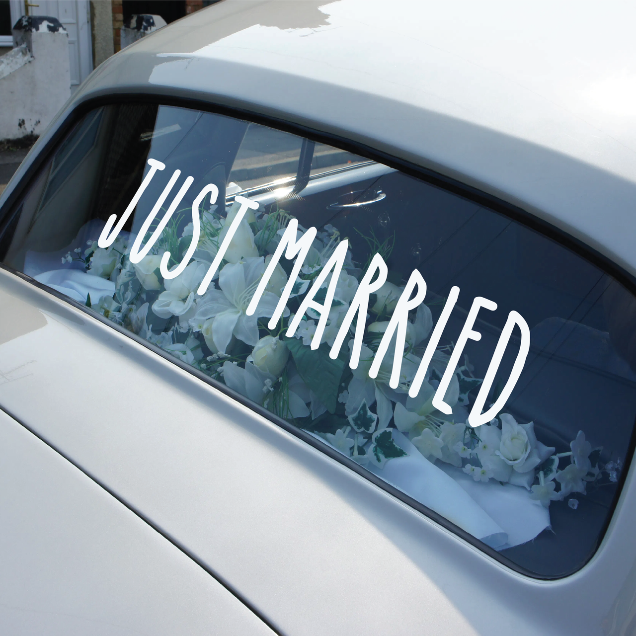 Just Married Wedding Car Decal Type 3