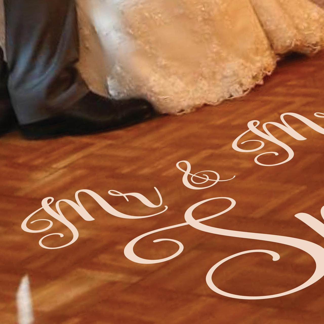 Mr & Mrs Personalised Wedding Dance Floor Decal