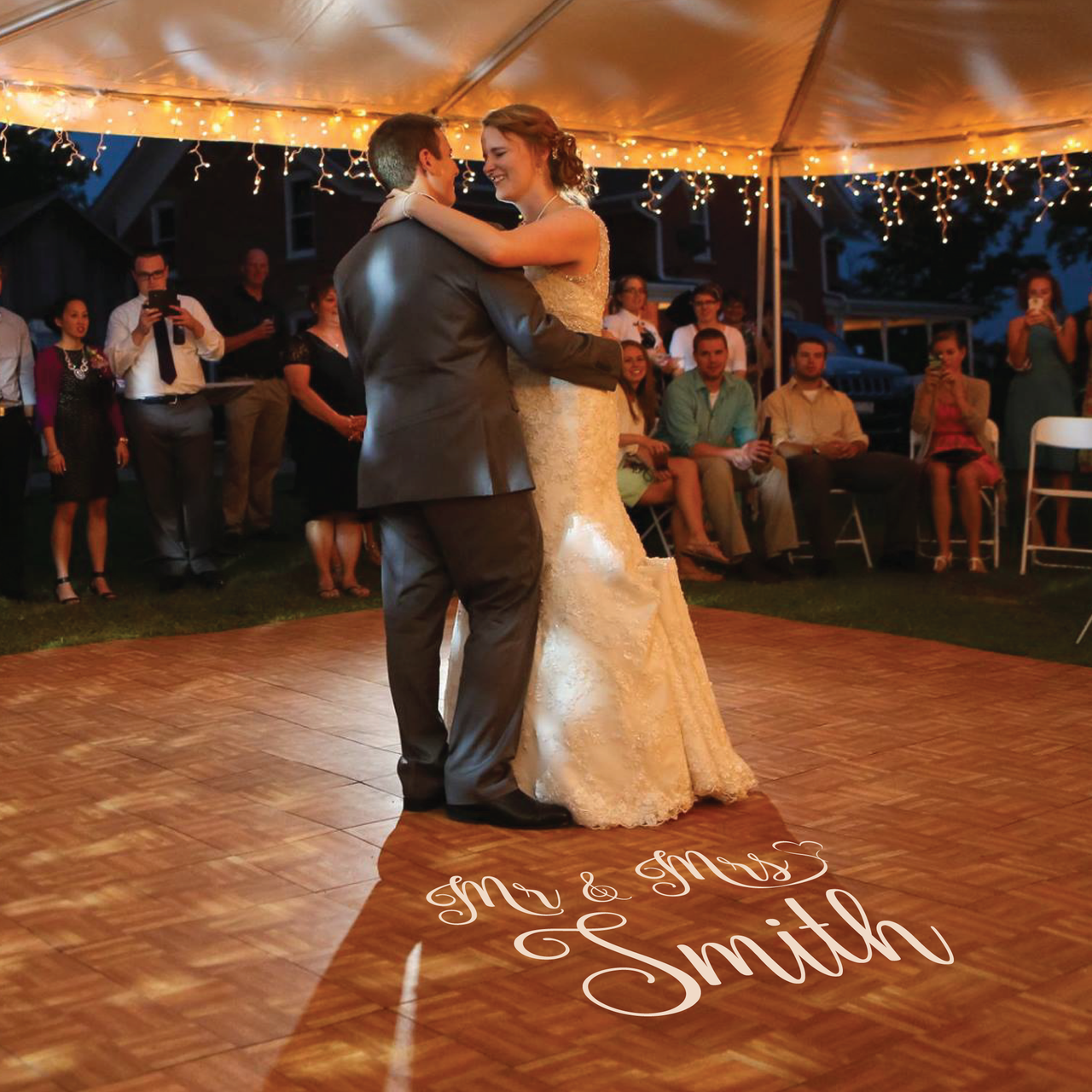 Mr & Mrs Personalised Wedding Dance Floor Decal
